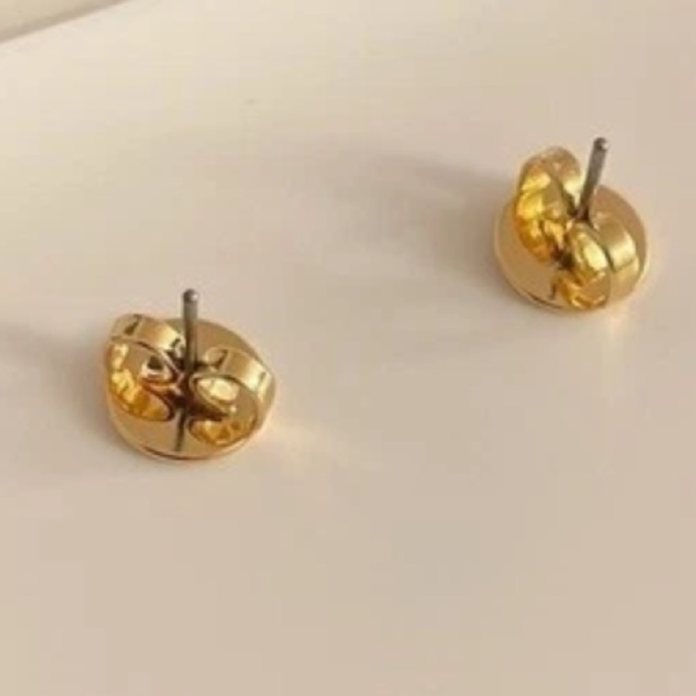 TORY BURCH BUDDY BLUE CLOVER PEARL DROP EARRINGS - Picture 4 of 6